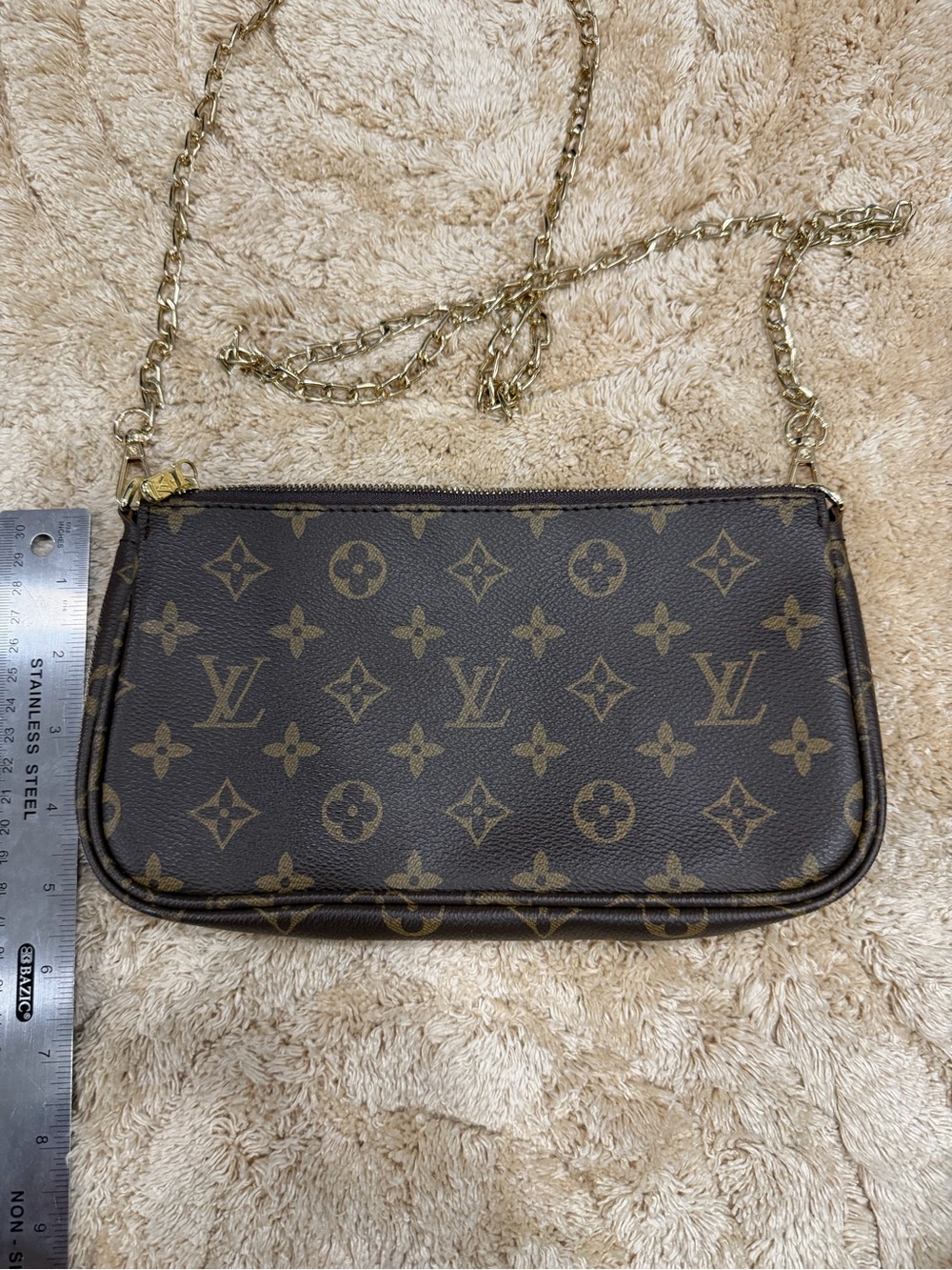 Monogram Canvas Chain Pochette - Brown - Picture 3 of 3